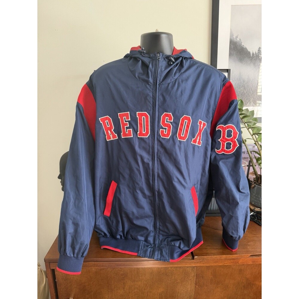 Y2K Boston Red Sox Men's Blue Full Zip Jacket MLB Baseball G III Carl Banks 2XL